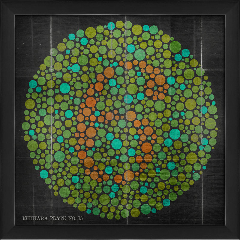 « ishihara colorblind test 13 », reproduction d’impression encadrée