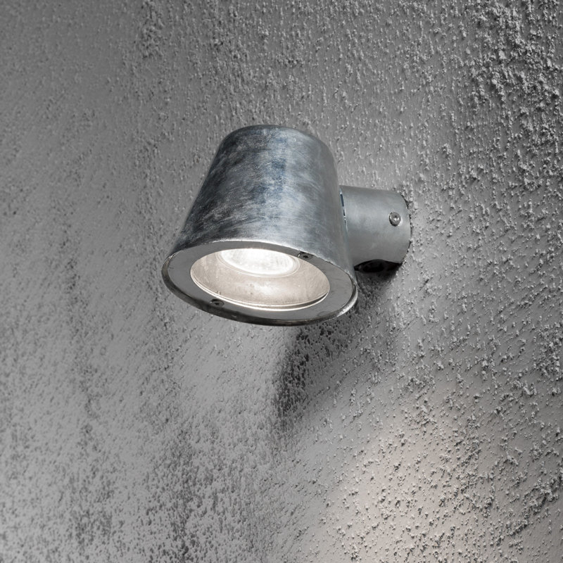 Trieste Outdoor Armed Sconce, Steel-coloured