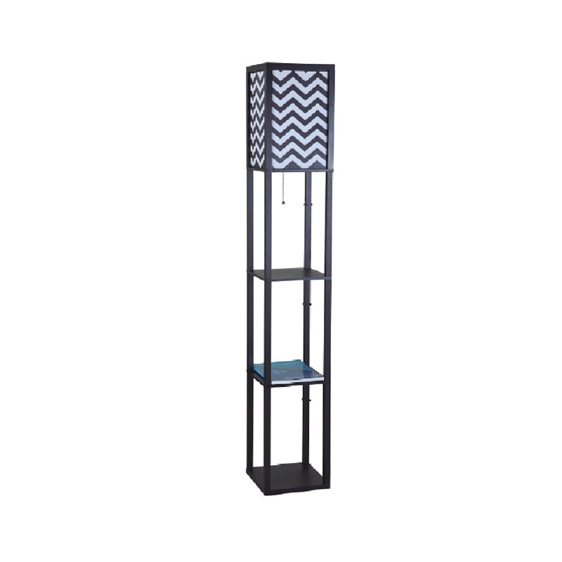 Lampe sur pied colonne 63" Tolbert, Brun