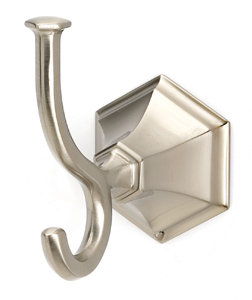 Nicole Single Robe Hook, Satin Nickel