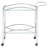 2-Tier Rectangular Glass Shelf Metal Bar Cart