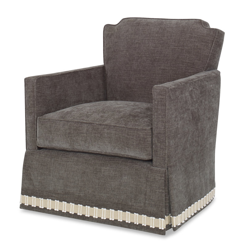 Elise Swivel Armchair, Margaret Mahogany Polyester Blend
