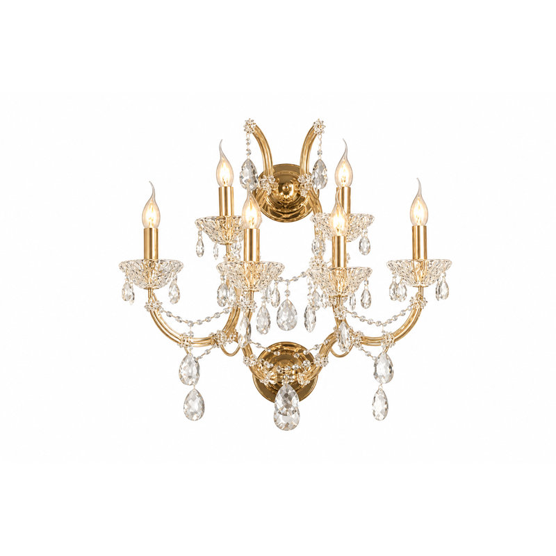 4307 série cristal 6-lumière bougie bougeoir, Champagne
