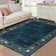 Modern Machine Washable Rugs Bordered Design Non-Slip Low Pile Rubber Backing Indoor Area Rug for Living Room Bedroom Kitchen Dining Room