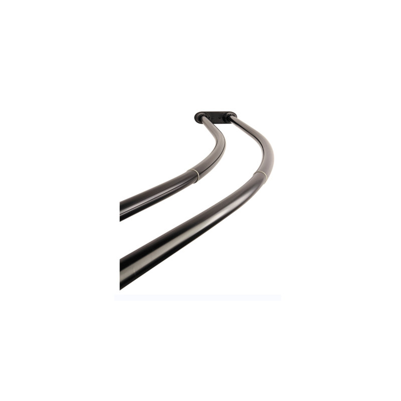 Double tringle de rideau de douche courbée réglable 72 po Dual, Bronze huilé