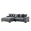 Canapé modulaire surdimensionné deux pièces faisant face à gauche Luxe pour salon, canapé en L de 102,4 po avec méridienne, revêtu de tissu velours côtelé, gris foncé-1412936015