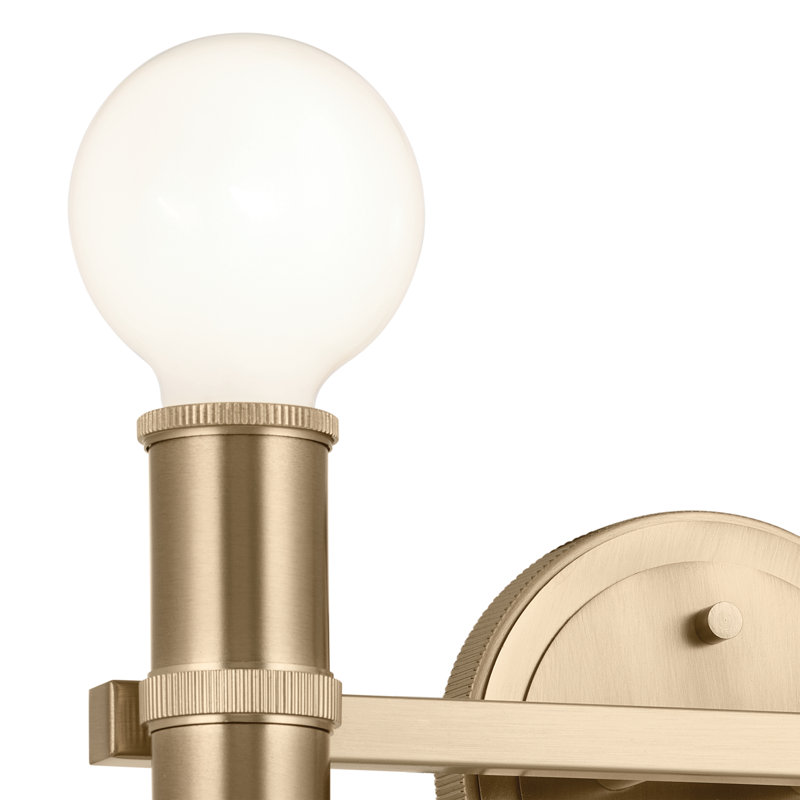 Gefferie 2-Light Champagne Bronze Vanity Light, Champagne Bronze