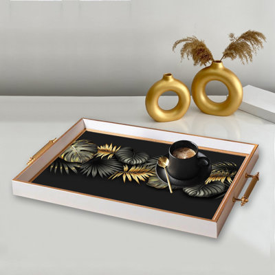 Elegant Glass Tray, 19.7 x 11.4 x 1.4 inches | 100% Durable Glass Construction | Easy to Clean with Damp Cloth | Ideal for Serving, Decorative Display, and Organizing | Stylish Addition to Home Décor