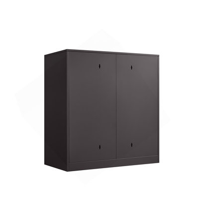 Metal Wall Cabinet,Wall Mounted Garage Storage Cabinet with Lock and Handle,Garage Wall Cabinet with Adjustable Shelves for Garages, Storage Rooms, Ba