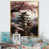 Toile avec cadre flottant or