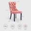 Ensemble de 4 chaises de salle à manger rembourrées en velours avec pieds dorés, rouge-2134824690-2134824454