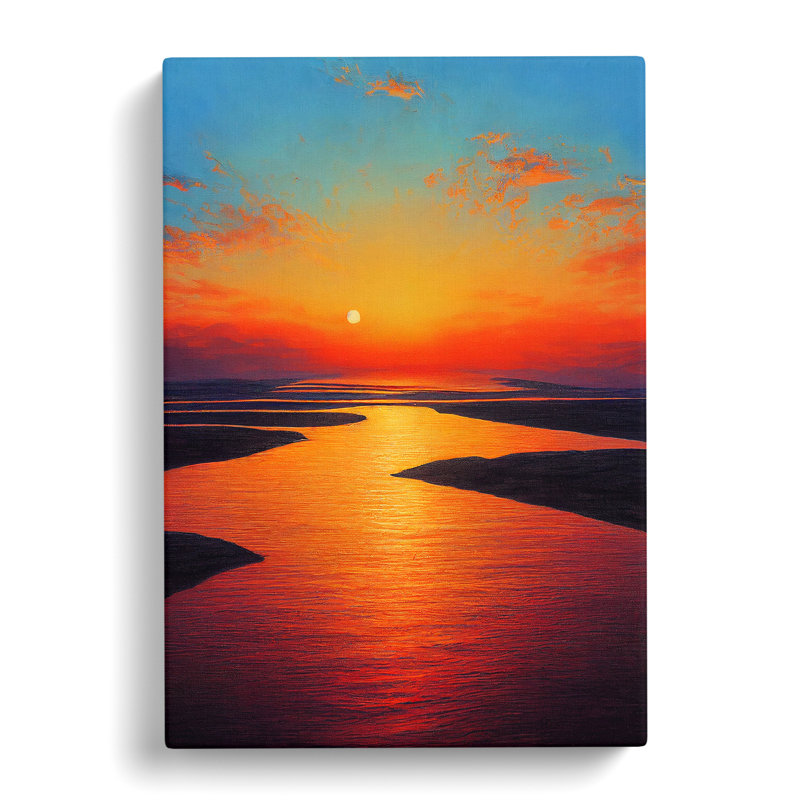 An Evocative Sunset - Wrapped Canvas, 60cm H x 40cm W x 3cm D