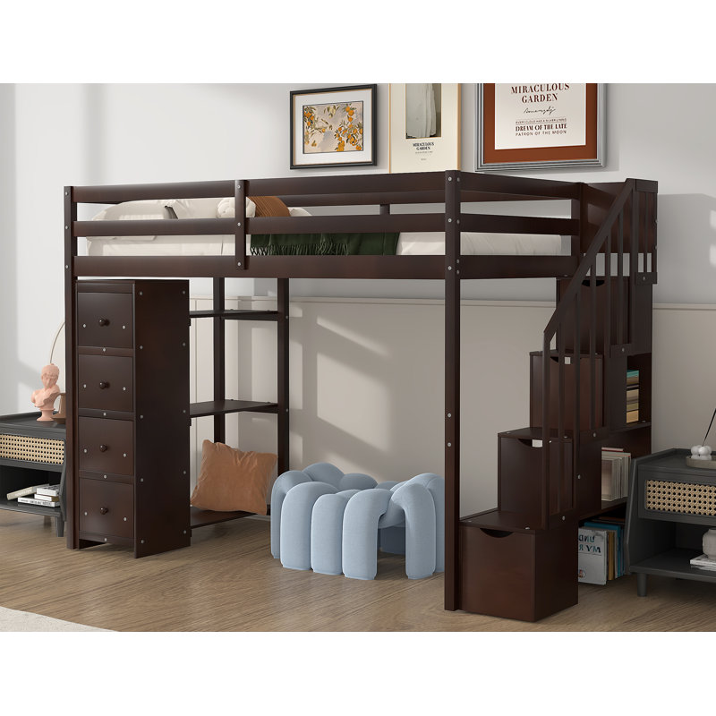 Lit mezzanine simple Ohlone Kids, Espresso