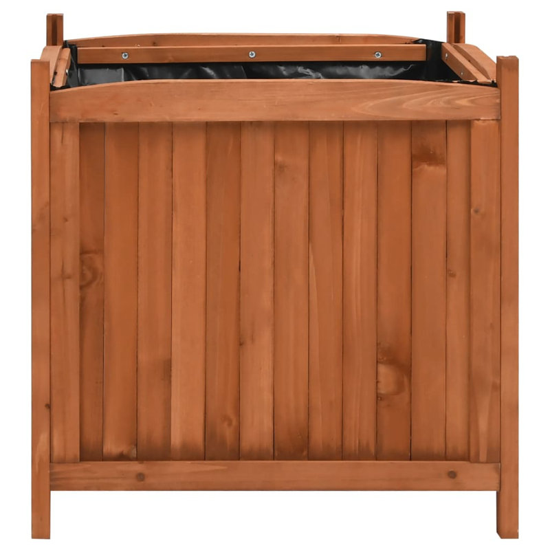 Weather-Resistant Firwood Outdoor Raised Garden Beds, Set of 2