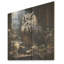 Pensées de hibou brun de la Renaissance III - Chouette sur bois-314723581
