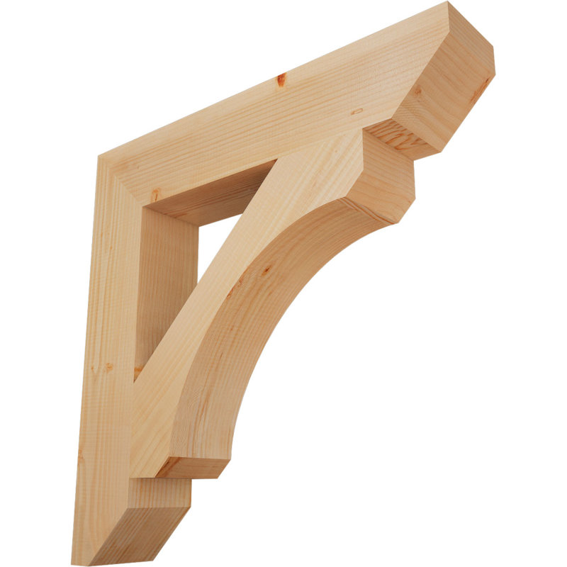 Support en bois / corbeau, H 32 po x l 5,5 po x P 32 po, Douglas (lisse)