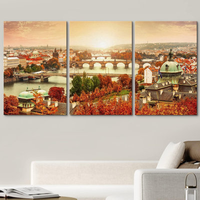 Charles Bridge Sunset Prague Czech Republic Architecture & Maps Country Photography Modern