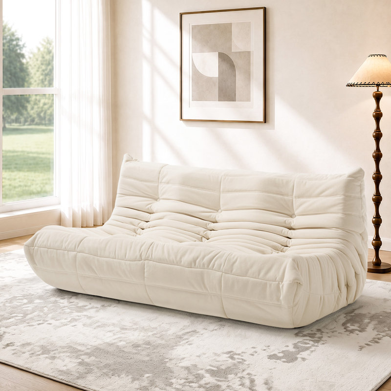 Fauteuil à billes 68,5 po Snowfluff, Beige