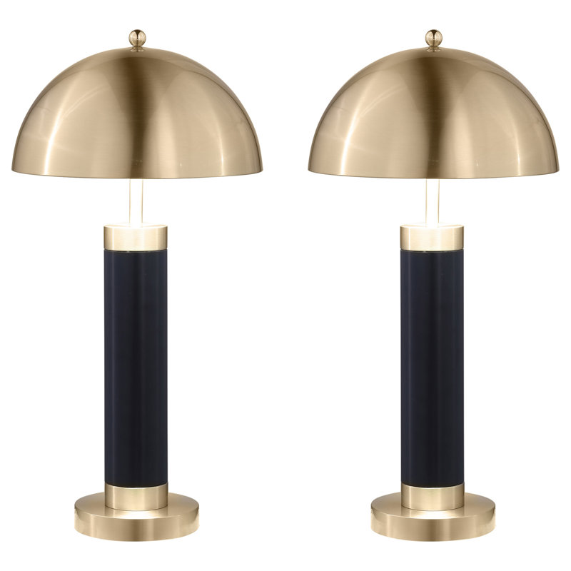 Ensemble de 2 lampes de table Leoch Black Dome