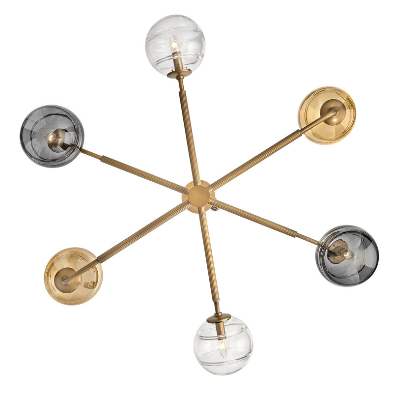 6 - Light Sputnik Modern Linear Chandelier