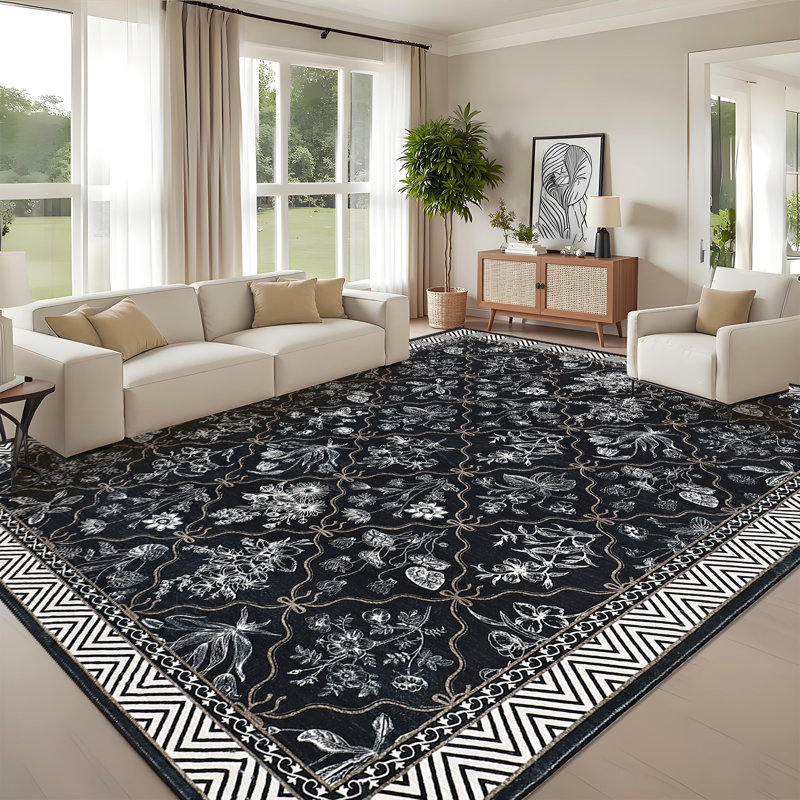 Area Rugs for Living Room ,Vintage Area Rug Indoor Washable Taupe Rug Boho Distressed Retro Carpet for Living Room Non Slip Indoor Low Pile Soft Bedroom Dining Room Home Office