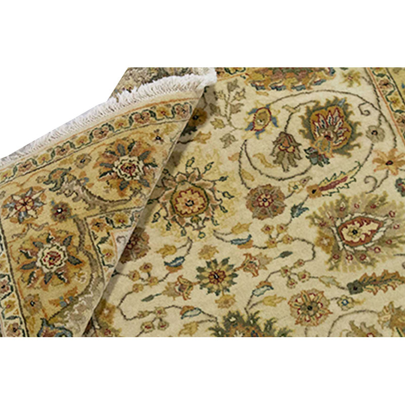 Hand-Knotted High-Quality Cream and Beige Area Rug