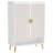 29.6” White & Gold Wooden Shoe Cabinet With Doors-1956277078