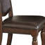  Traditional Brown Side Chair with Faux Leather Upholstery (Set of 2)