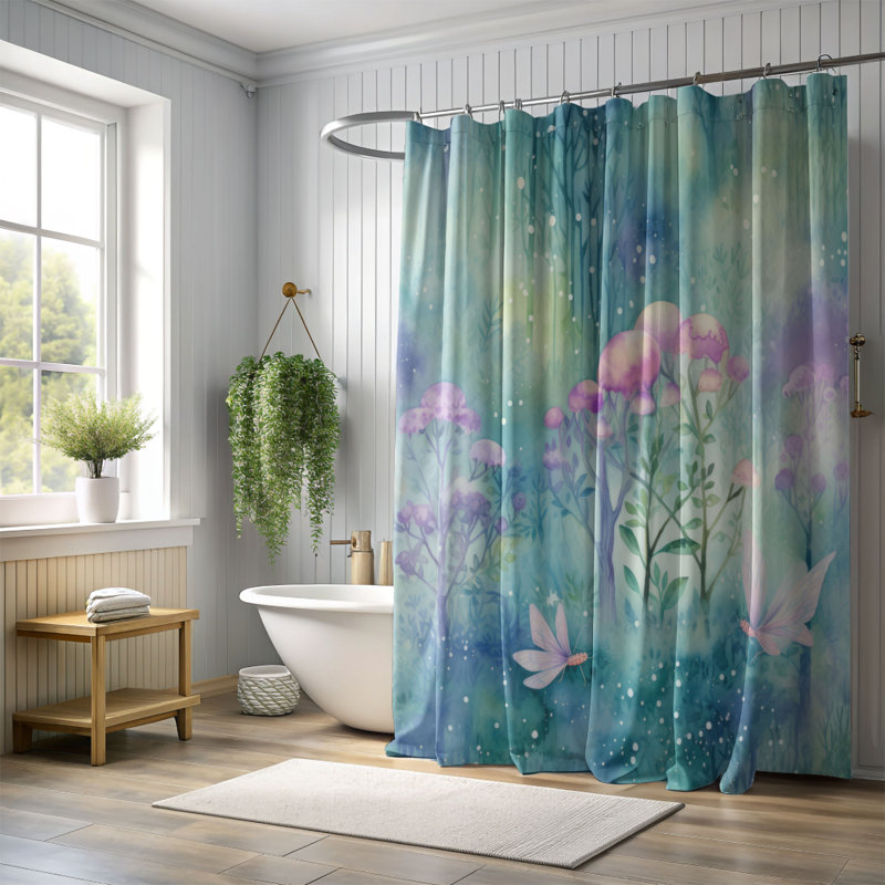 Rideau de douche Woodland Grace - Premium, H 74 po x l 71 po