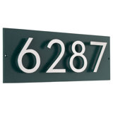 Floating Modern 4" Number Horizontal Address Plaque (4 Digits)