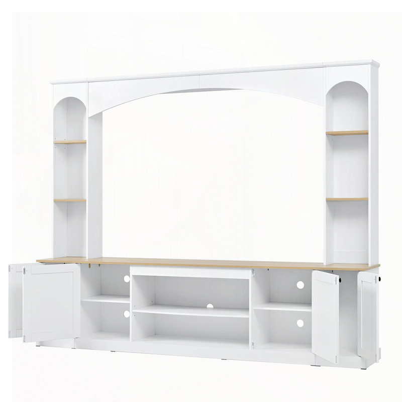 Meuble audio-vidéo avec meuble télé Elegant, Blanc