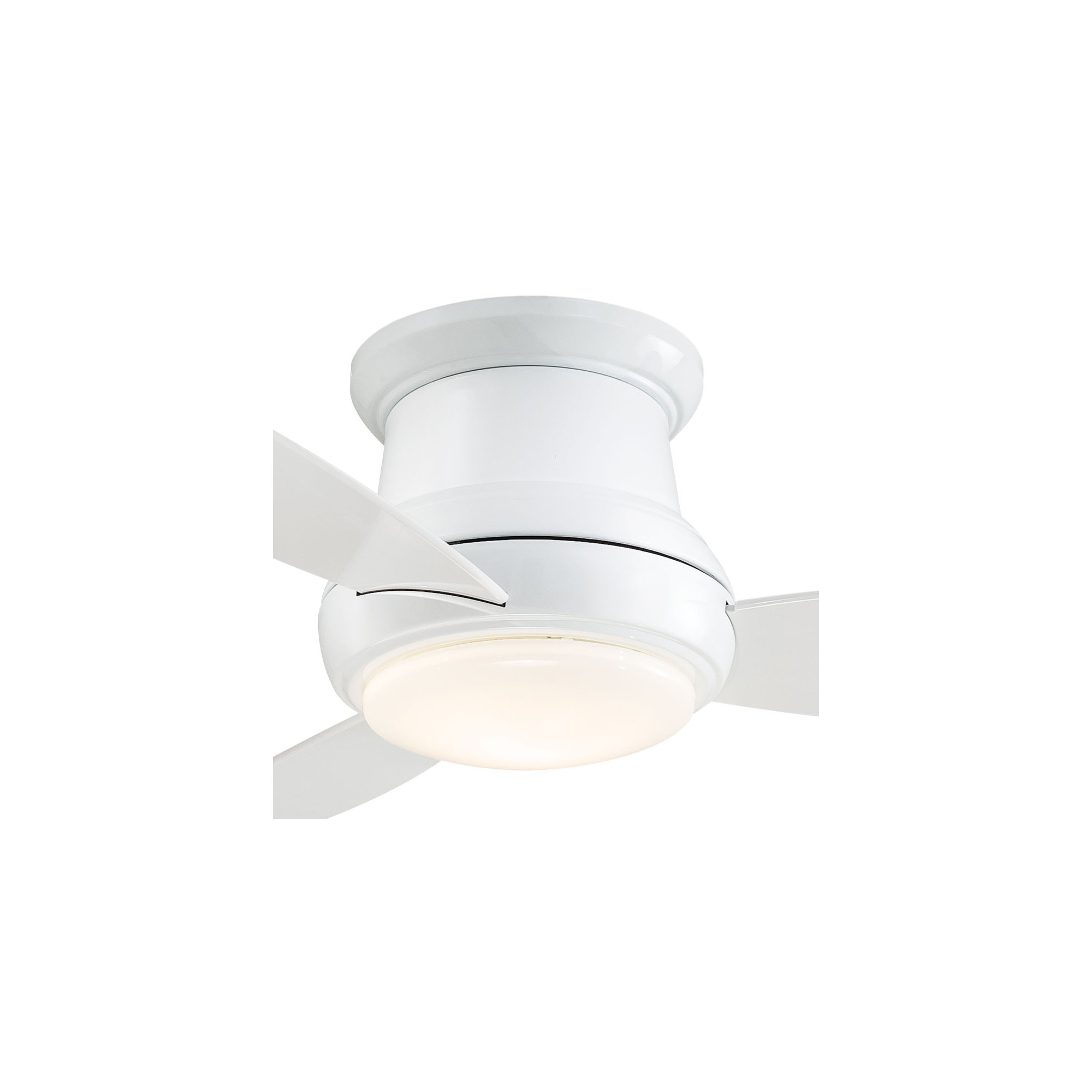 44" Concept II 3 - Blade LED Propeller Ceiling Fan with Remote Control and Light Kit Included, LED, White