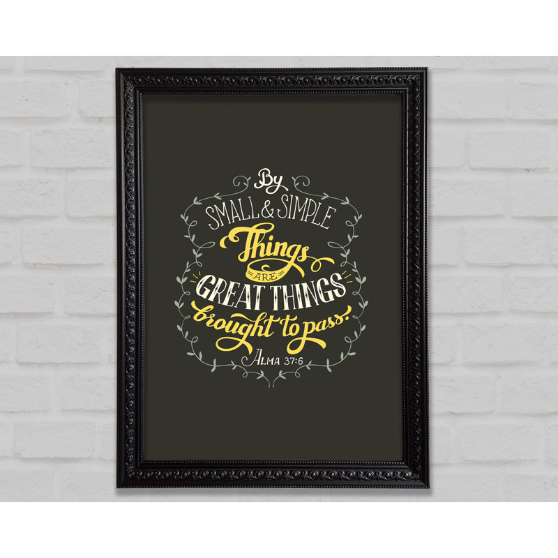 By Small And Simple Things - Single Picture Frame Print, 59.7cm H x 42.1cm W x 3cm D