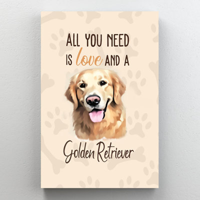 «Anassa Golden Retriever», impression sur toile
