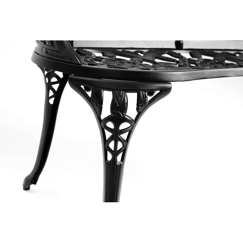 Banc de jardin Tulip, Noir, noir, noir, noir