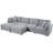 Kustas 130" Chenille Sectional Sofa-1941602198