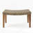WOOD + WICKER OTTOMAN