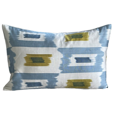 Silk Cotton Atlas Ikat Pillow Cover And Insert