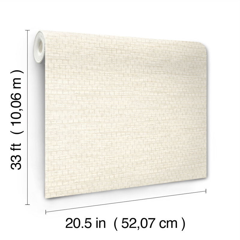 Plaited Wallpaper, White