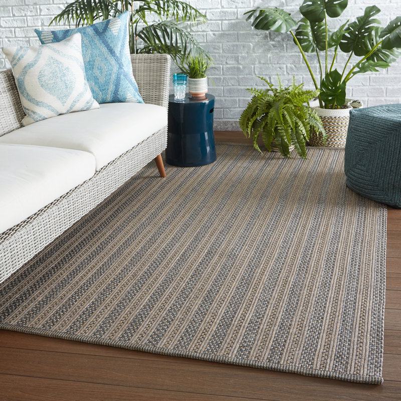 Tapis taupe tressé à la main Arinna, Rectangle 7 pi 6 po x 9 pi 6 po