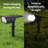 Matte Black Solar Powered Integrated LED Spotlight