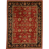 Hand-Knotted High-Quality Red/Black/Beige Area Rug