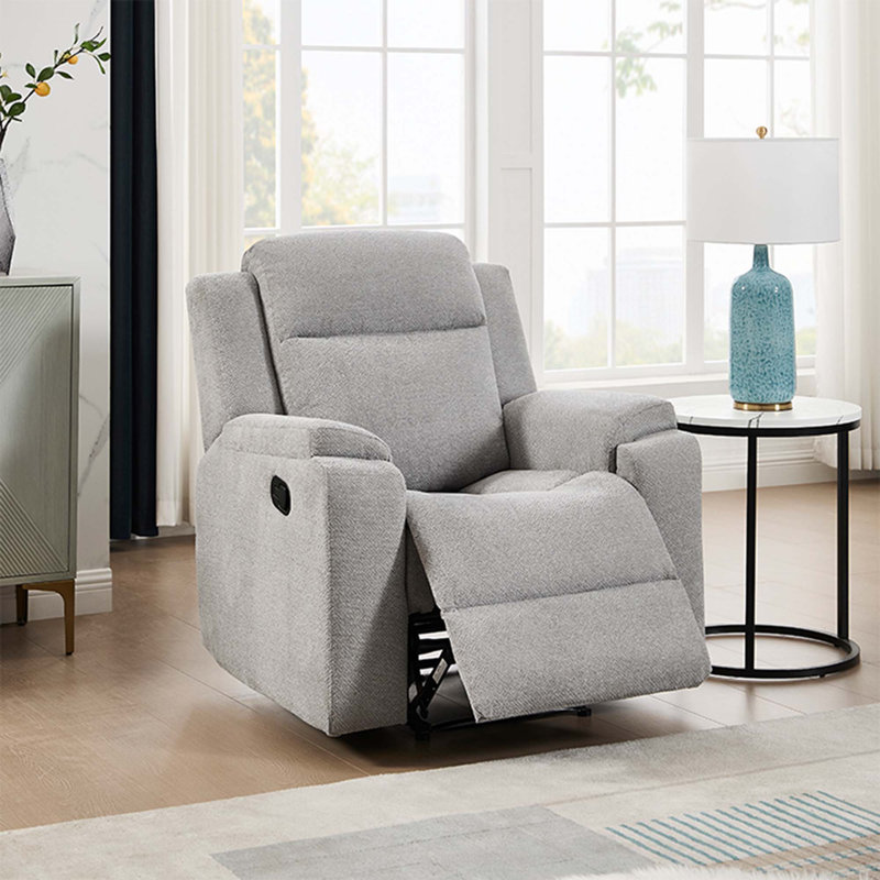 90cm Wide Chenille Standard Recliner, Grey