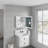 24'' W X 26'' H Surface Frameless Mirror Medicine Cabinet, Beveled Mirror Edges Bathroom Medicine Cabinet, Right Opening Door-130974897-130974899