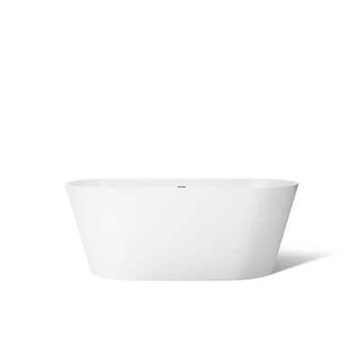 Evok 66 In. X 30 In. Freestanding Bath With Center Toe-Tap Drain