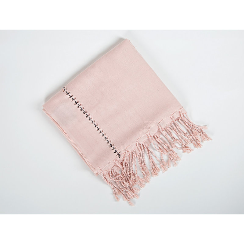 Serviette de plage 100% coton Kahnah, Rose