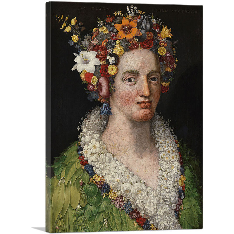 «Flora 1589» par Giuseppe Arcimboldo, impression sur toile tendue, H 40 po x l 26 po x P 0,75 po