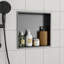 Alcôve de douche en acier inoxydable