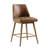 Modern Swivel Bar Stools Set of 2,  Counter Height Faux Leather Upholstered Counter Stools with Back, Mid Century Modern Wood Frame Bar Chairs for Kitchen-117169326