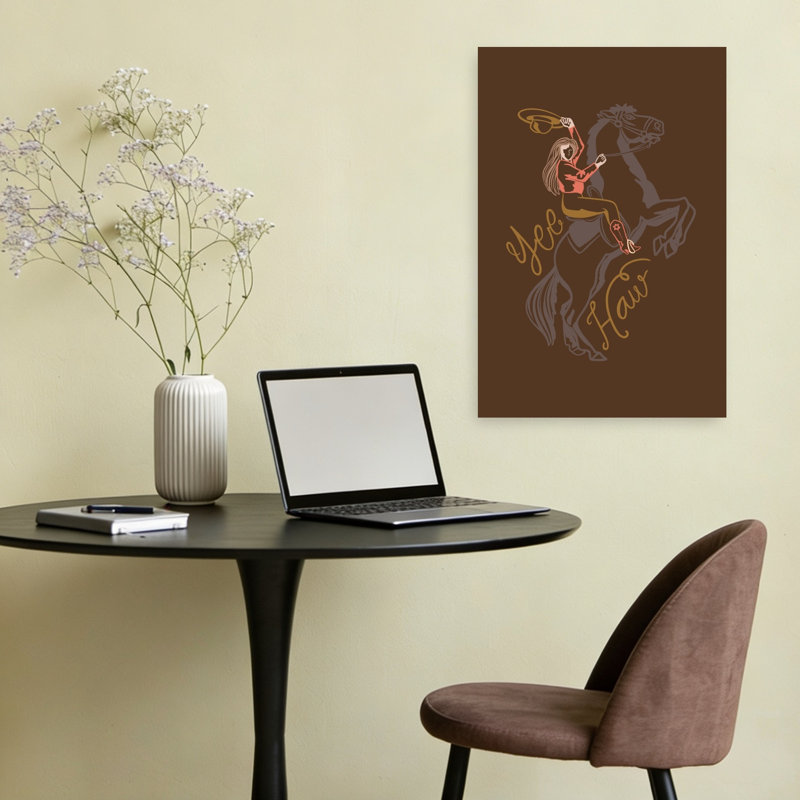Art mural rétro Yee Haw Cowgirl Spirit